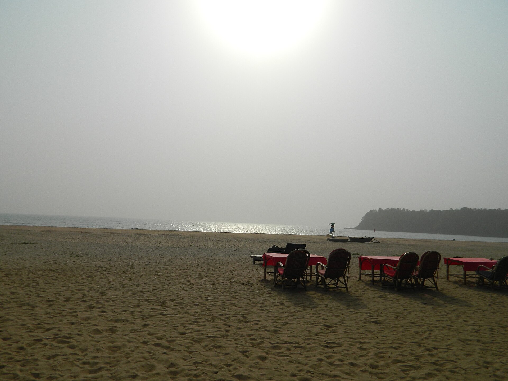 Agonda Beach in South Goa, one of the quieter southern beaches